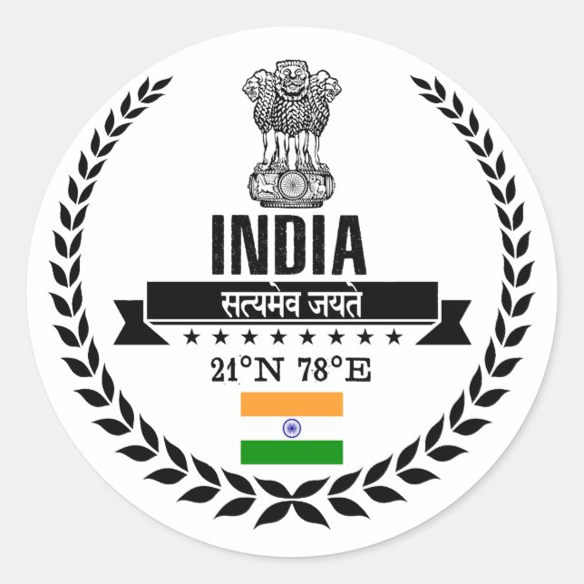 Sticker Rond Inde (Devant)