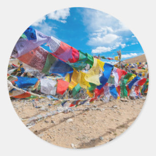 Sticker Rond Inde, Jammu-et-Cachemire, Ladakh, col de Namshangl