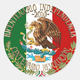 Sticker Rond Indépendance/révolution mexicaine 2010