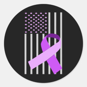 Sticker Rond Indicateur Alzheimerheimer Ribbon Heimer