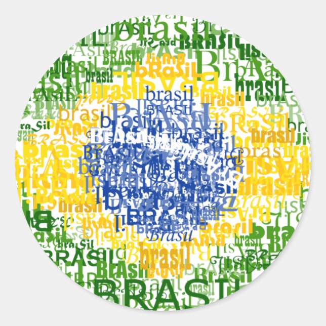 Sticker Rond Indicateur Brasil Texte (Devant)