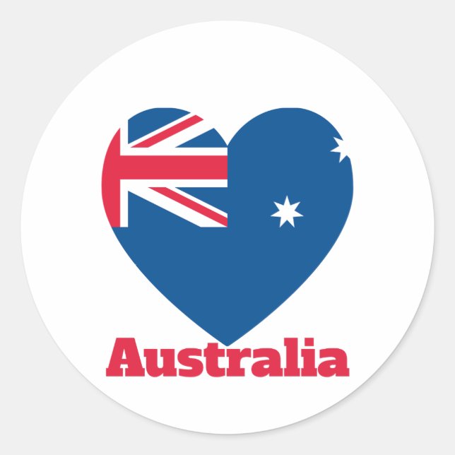 Sticker Rond Indicateur cardiaque Australie (Devant)