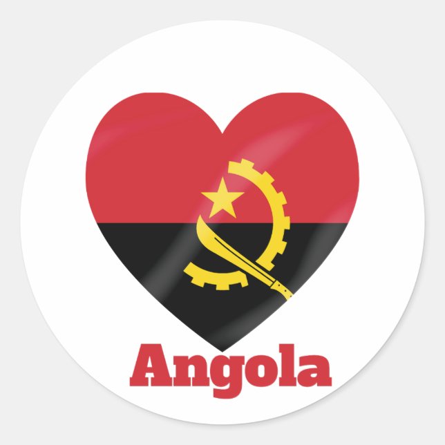 Sticker Rond Indicateur cardiaque en Angola (Devant)