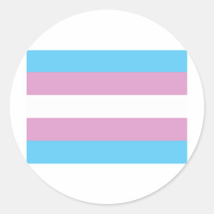 Sticker Rond Indicateur de fierté transgenre
