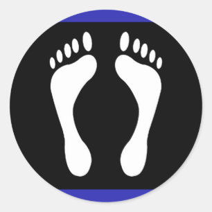 Sticker Rond Indicateur de la fidélité du pied (Empreinte)
