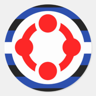 Sticker Rond Indicateur de la fierté de créneau (original)