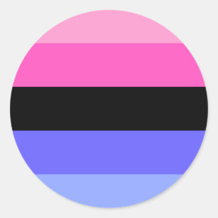 Sticker Rond Indicateur de la fierté omnisexuelle