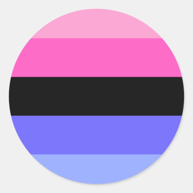 Sticker Rond Indicateur de la fierté omnisexuelle (Devant)