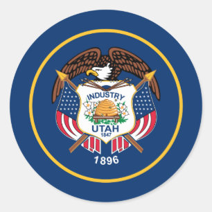 Sticker Rond Indicateur de l'État de l'Utah