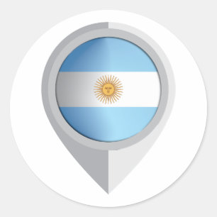 Sticker Rond Indicateur d'emplacement de la broche Argentine