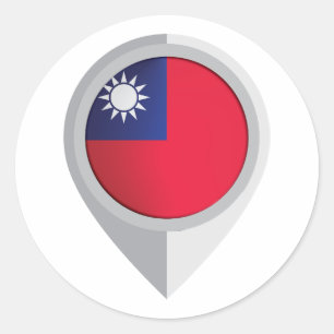 Sticker Rond Indicateur d'emplacement de la broche de Taiwan