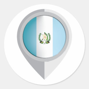 Sticker Rond Indicateur d'emplacement de la pièce Guatemala
