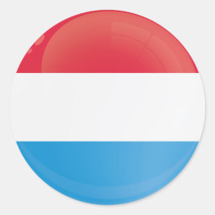 Sticker Rond Indicateur d'icône arrondi du Luxembourg