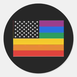 Sticker Rond Indicateur gay pride