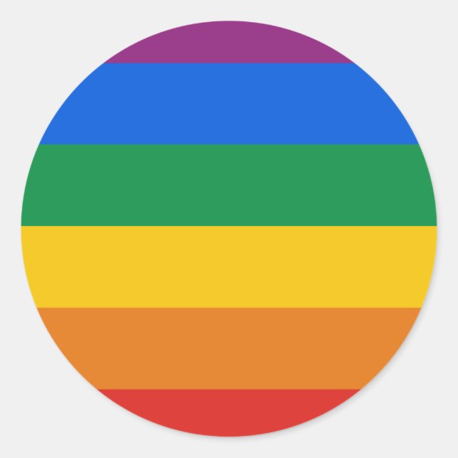 Sticker Rond Indicateur gay pride (Devant)