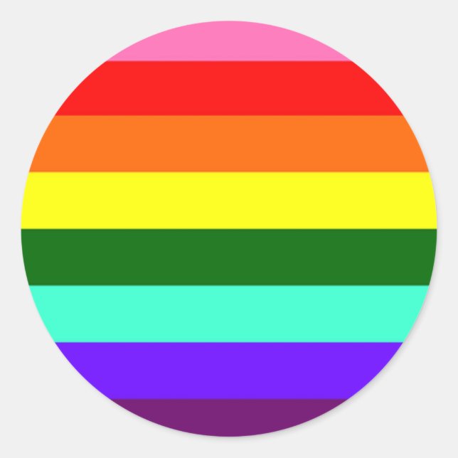 Sticker Rond Indicateur Gay pride d'origine (Devant)