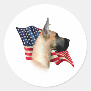 Sticker Rond Indicateur Great Dane