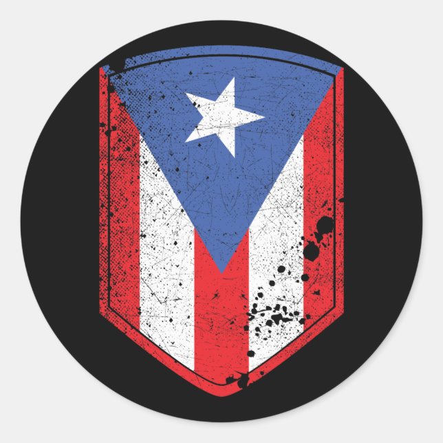 Sticker Rond Indicateur Porto Rico (Devant)