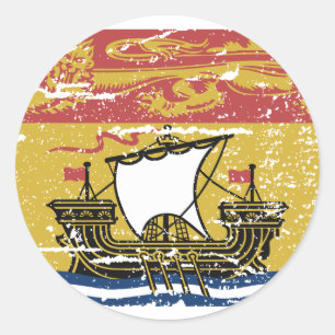 Sticker Rond Indicateur Vintage NOUVEAU-BRUNSWICK