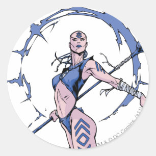 Sticker Rond Indigo Tribe 7