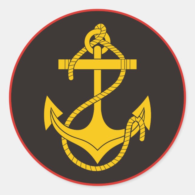Sticker Rond Infanterie navale russe (Marines) (Devant)