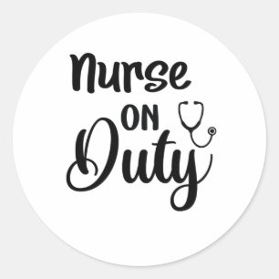 Sticker Rond Infirmière-cadeau en service