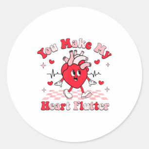 Sticker Rond Infirmière cardiaque Saint-Valentin Vous faites pa