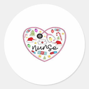 Sticker Rond Infirmière cœur, T-Shirt oversize Halloween