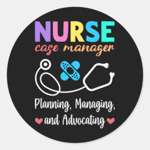 Sticker Rond Infirmière Coque gestionnaire Appréciation Infirmi