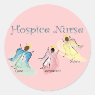 Sticker Rond Infirmière d'accueil 3 anges Design