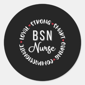Sticker Rond Infirmière de Bsn Infirmière Infirmière Diplôme en