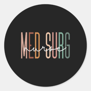 Sticker Rond Infirmière de chirurgie Médicale de chirurgie Appr