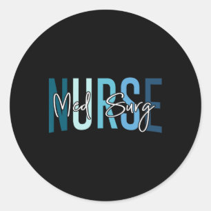 Sticker Rond Infirmière de chirurgie Médicale en médecine d'urg