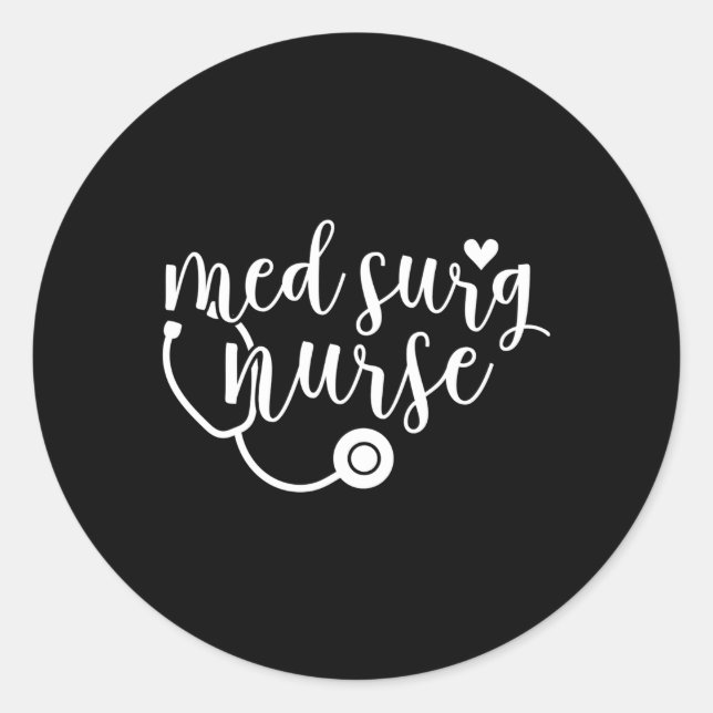 Sticker Rond Infirmière de chirurgie Médicale Infirmière de chi (Devant)