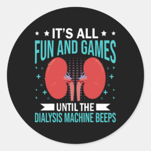 Sticker Rond Infirmière de dialyse rénale