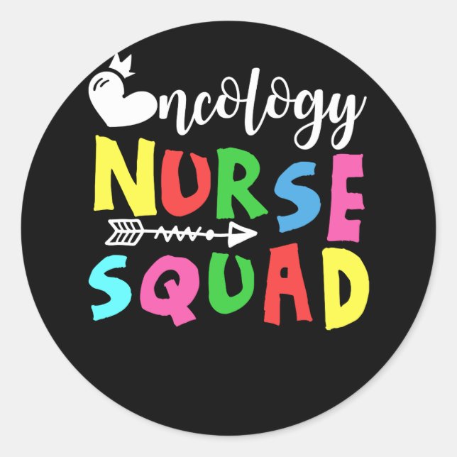 Sticker Rond Infirmière de l'équipe d'oncologie (Devant)