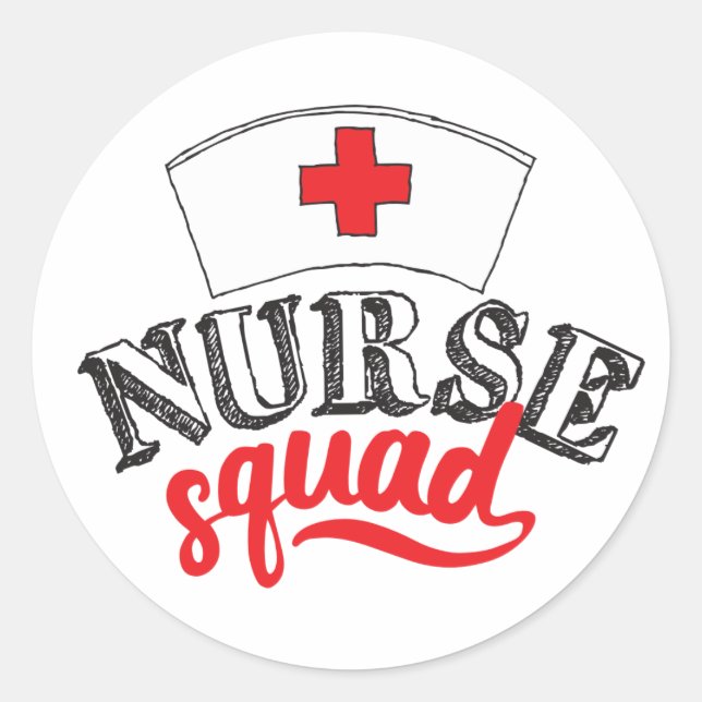 Sticker Rond Infirmière de l'équipe Infirmière Amis Infirmière  (Devant)