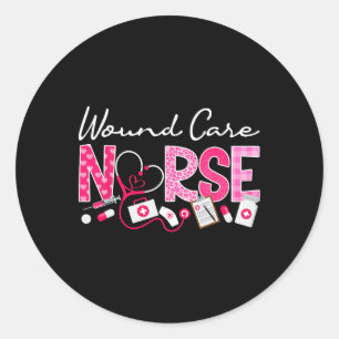 Sticker Rond Infirmière de soins de la blessure Valentine's Day