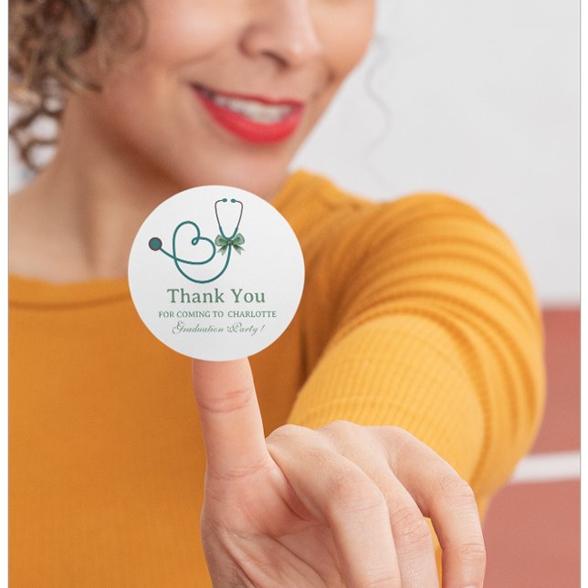 Sticker Rond Infirmière Docteur Merci Favorise (Créateur téléchargé)