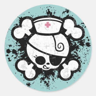 Sticker Rond Infirmière Dolly Splat