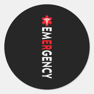 Sticker Rond Infirmière drôle des urgences service des urgences