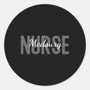 Sticker Rond Infirmière en chirurgie Médicale - Département de 
