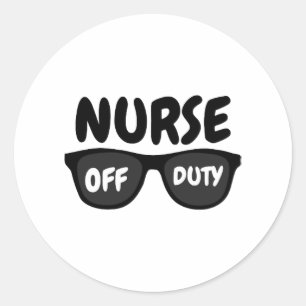 Sticker Rond Infirmière en congé