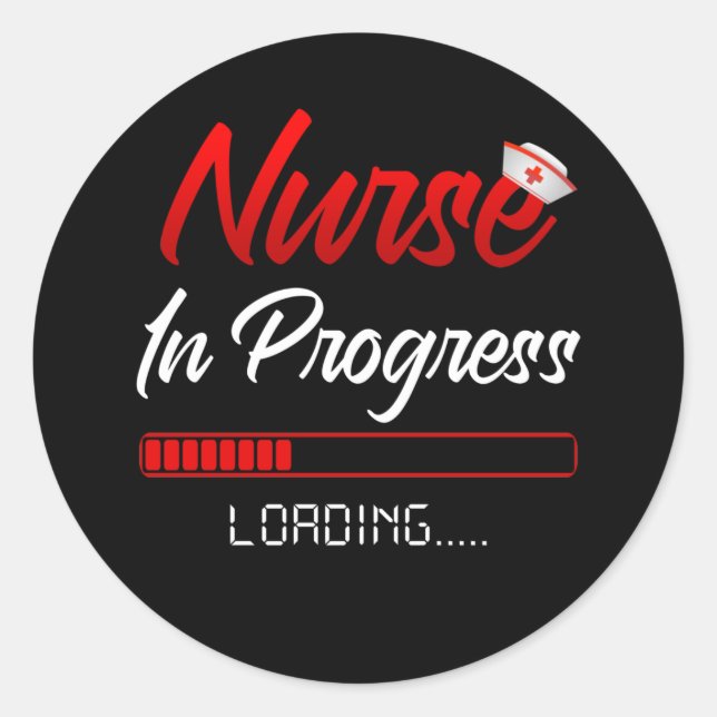 Sticker Rond Infirmière en cours École de soins infirmiers Aven (Devant)