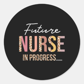 Sticker Rond Infirmière En Cours École De Soins Infirmiers Futu