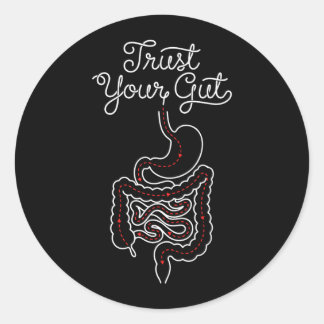 Sticker Rond Infirmière en endoscopie gastro-intestinale Anatom