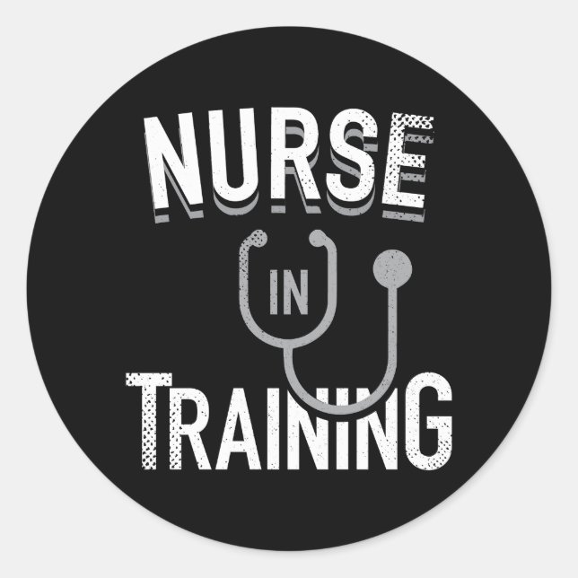Sticker Rond Infirmière En Formation Infirmière Étudiante Futur (Devant)