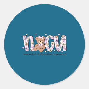 Sticker Rond Infirmière en néonatalogie pour la Saint-Valentin