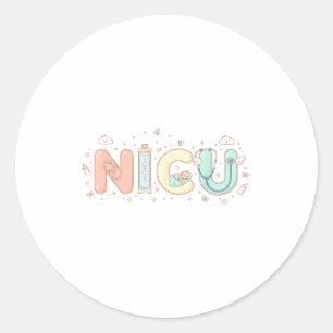 Sticker Rond Infirmière en néonatalogie Saint-Valentin Cœur Sté