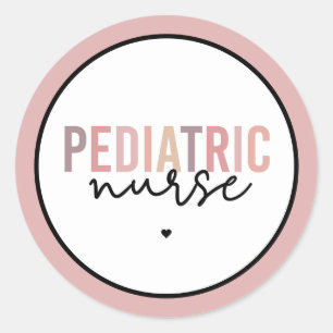 Sticker Rond Infirmière en pédiatrie PEDS Infirmière en pédiatr